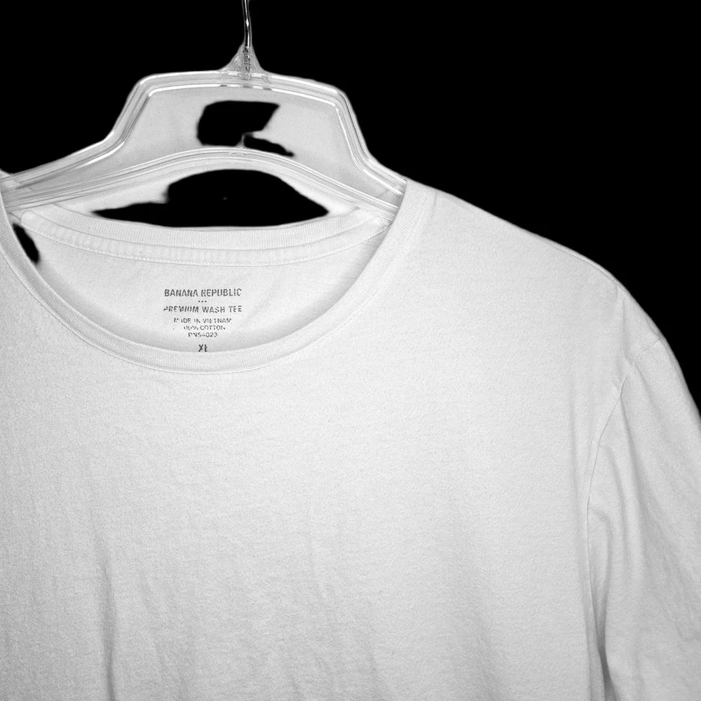 2 Pack‎ Banana Republic XL White Premium Wash Crew Neck Short Sleeve Tee